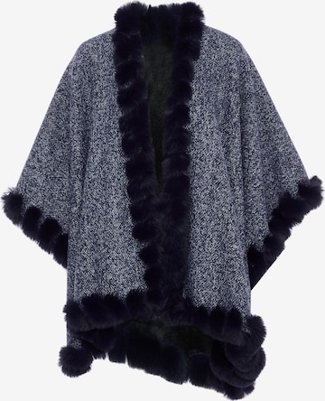 FRAULLY Cape in Blauw: voorkant