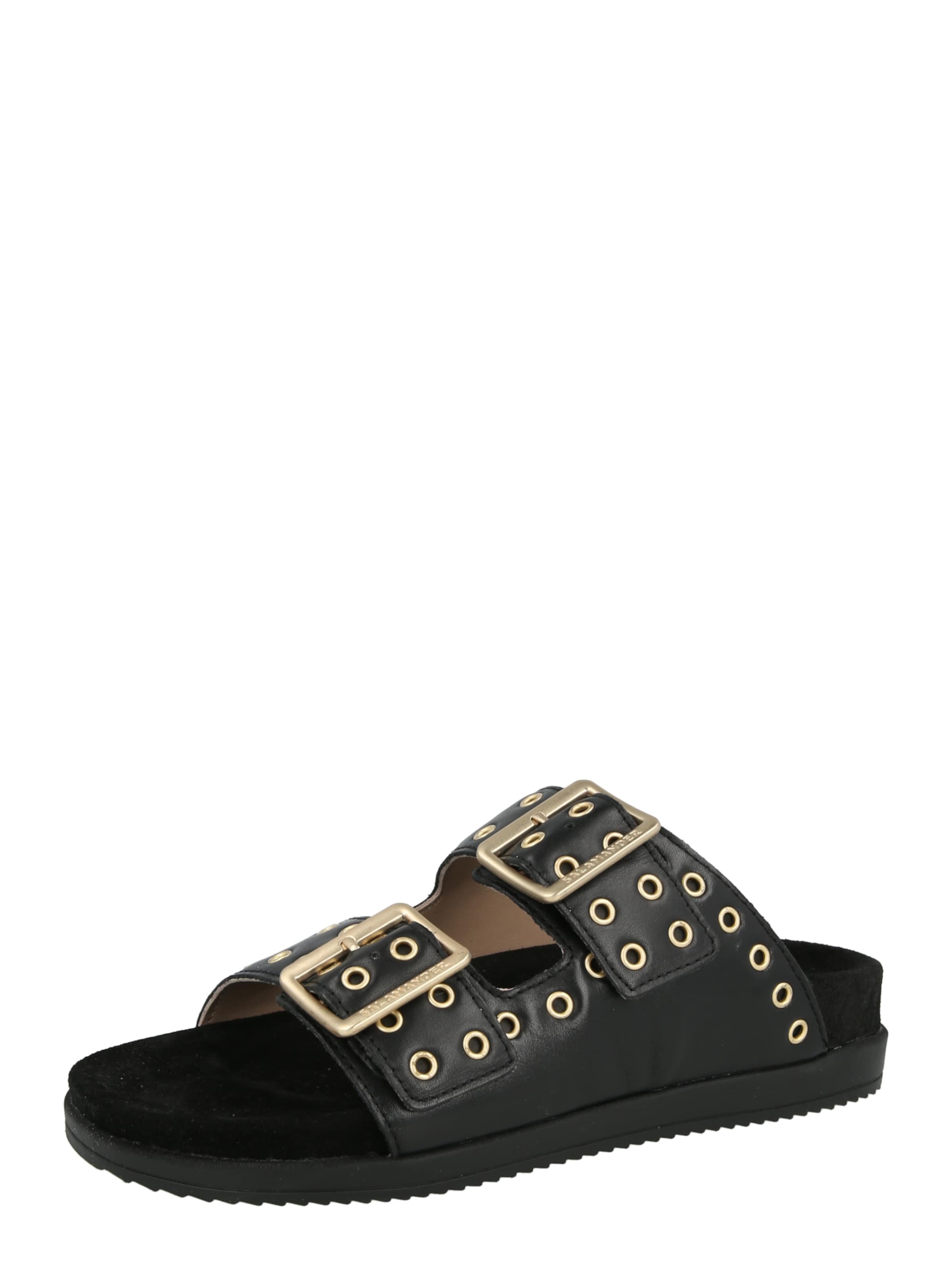 Mule SALAMANDER en noir : devant