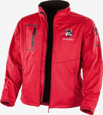 Veste fonctionnelle Polar Husky en rouge : devant