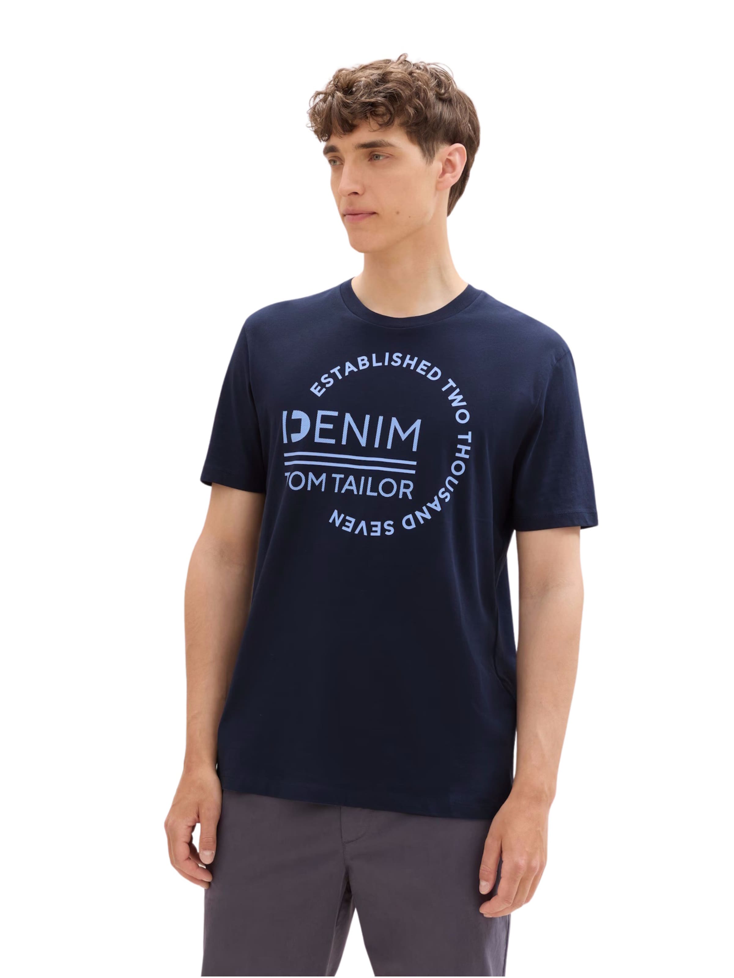 TOM TAILOR DENIM - Camiseta en azul: frente