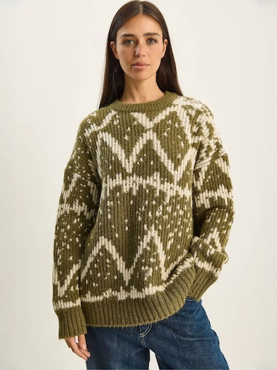 Bianco Lucci Pull-over 'Pullover' en S-L en vert, Vue avec produit