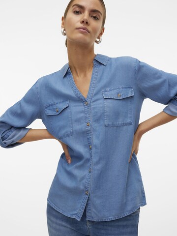 Chemisier 'VMBree' VERO MODA en bleu