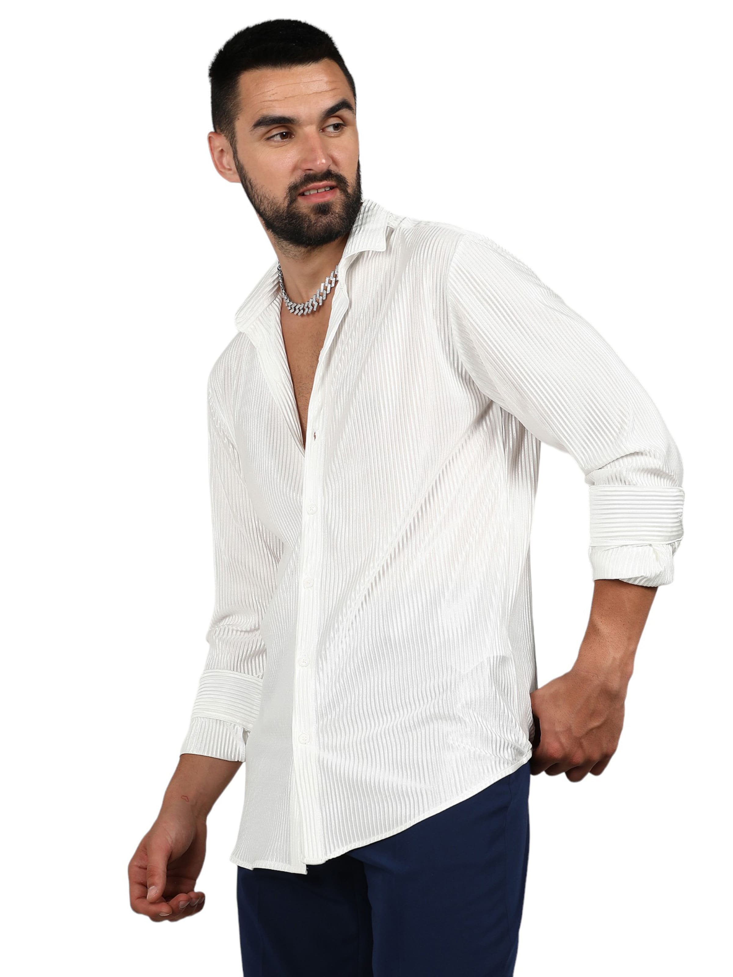 Campus Sutra - Ajuste regular Camisa 'Ari' en blanco