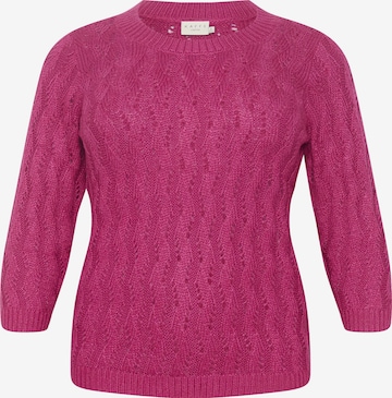 Pulover 'Lana' de la KAFFE CURVE pe roz: față