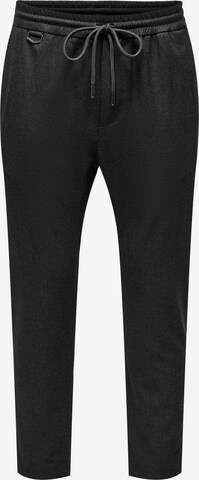 Only & Sons Regular Pants 'Linus' in Black: front