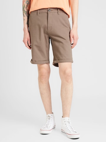 JACK & JONES - Regular Calças chino 'Dave' em castanho: frente