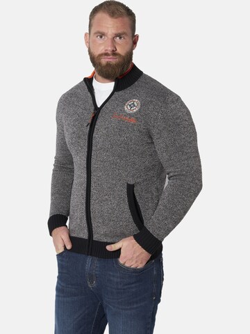 Jan Vanderstorm Strickjacke 'Hesar' in Grau: Vorderseite