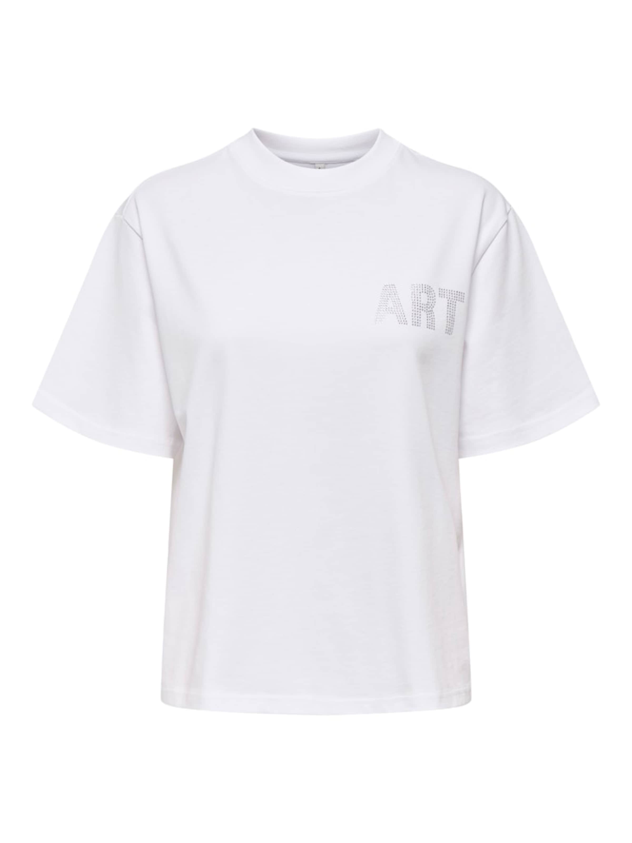T-shirt 'ONLRIRI' ONLY en blanc : devant