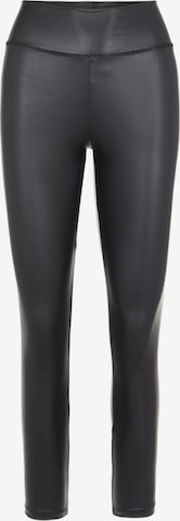 PIECES Skinny Leggings in Black: front