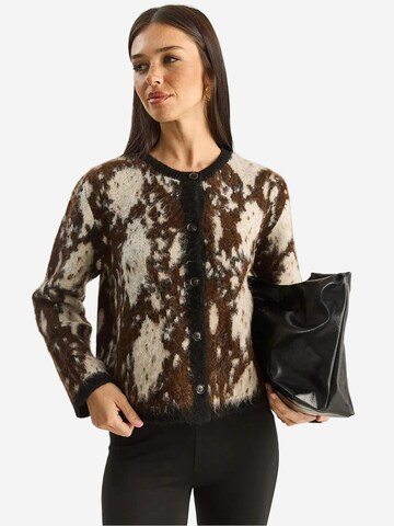 Cardigan Bianco Lucci en marron