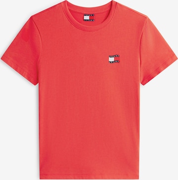 Tommy Jeans Тениска в червено: отпред