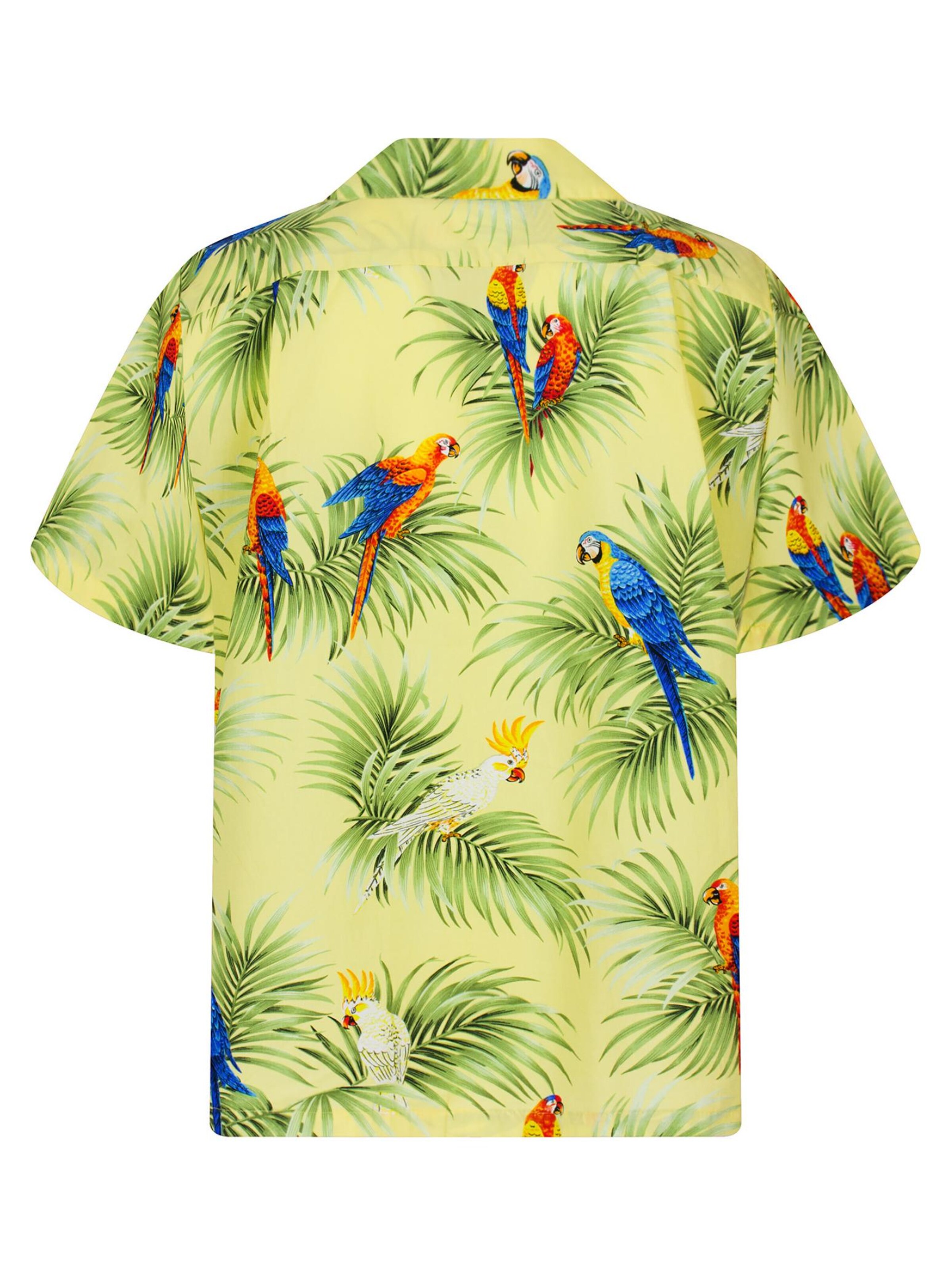 KY's Regular fit Button Up Shirt 'Kakadu Allover' in Yellow