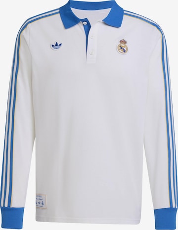 ADIDAS ORIGINALS Koszulka 'Real Madrid Terrace Icons Long Sleeve Polo' w kolorze biały: przód