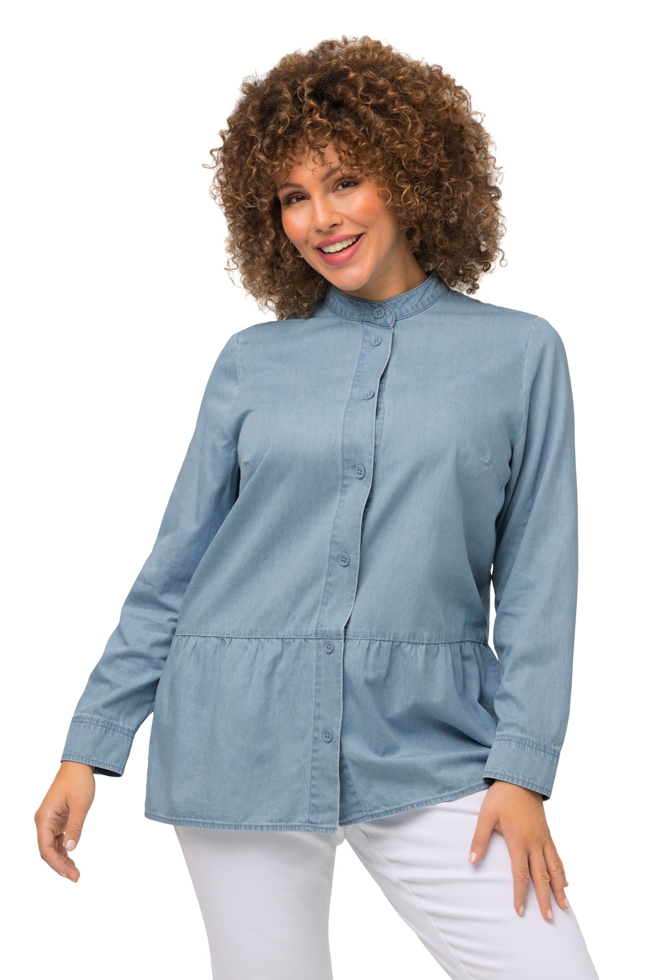 Ulla Popken Blouse in Blue: front
