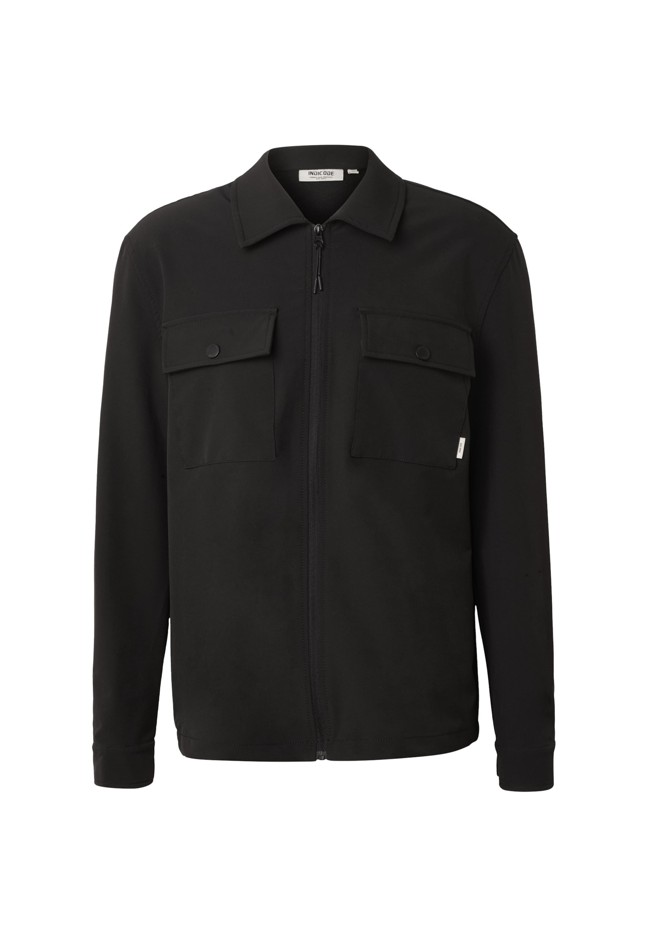 INDICODE JEANS Tussenjas 'Romant' in Zwart: voorkant