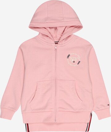 TOMMY HILFIGER Zip-Up Hoodie in Pink: front