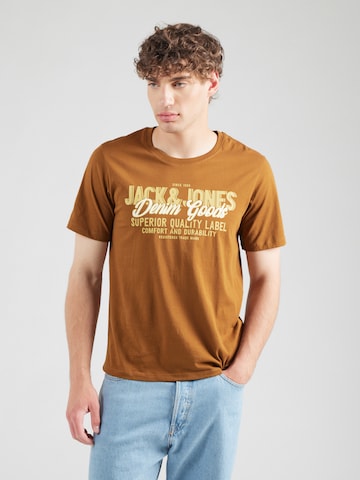 JACK & JONES Футболка в Коричневый: спереди