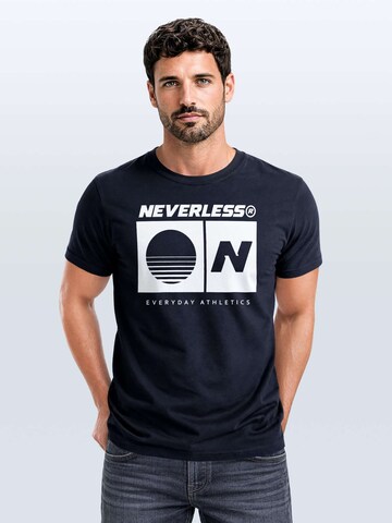 Neverless Shirt 'Sunset Sport Logo'‌‌‌‌‌‌‌‌‌ in Blau: Vorderseite