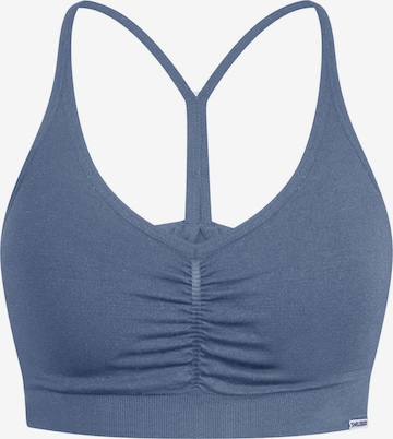 Bustier Haut de sport ' Solid Scrunch ' Smilodox en bleu : devant