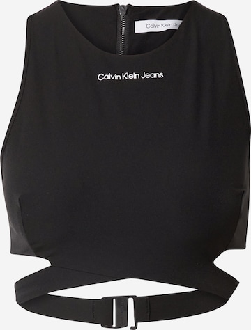 Calvin Klein Jeans Top in Zwart: voorkant