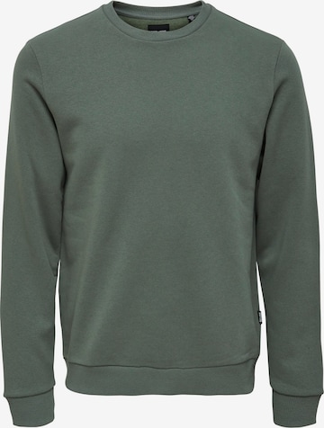 Only & Sons Sweatshirt 'Ceres' in Green: front