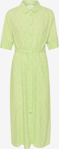 Robe-chemise 'Tiah' Cream en vert : devant