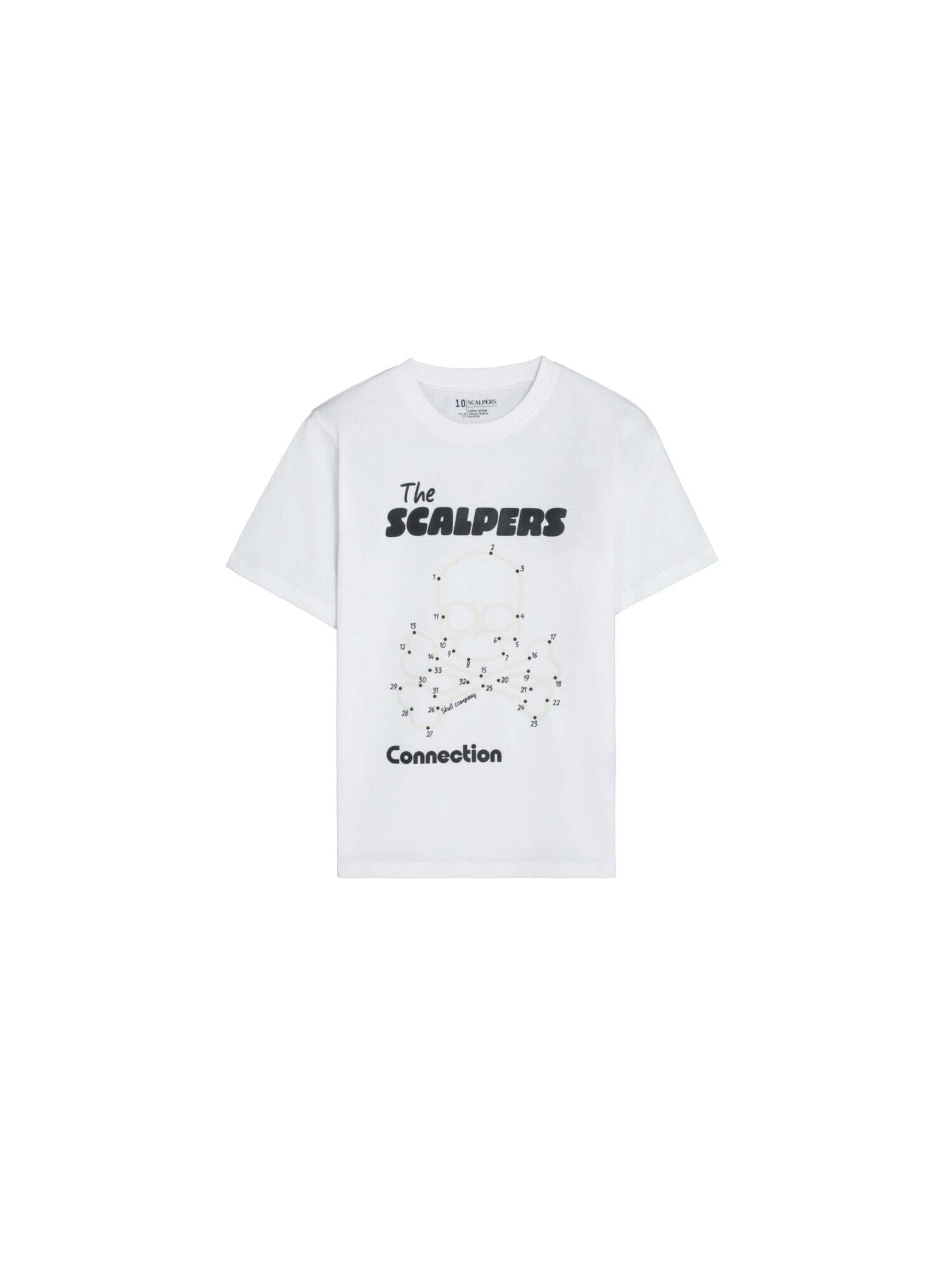 Tricou funcțional de la Scalpers pe alb: față