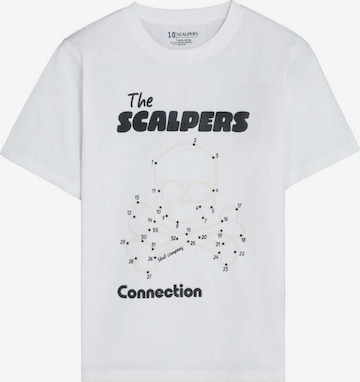 Tricou funcțional de la Scalpers pe alb: față