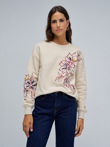 Salsa Jeans Sweatshirt in Beige: front