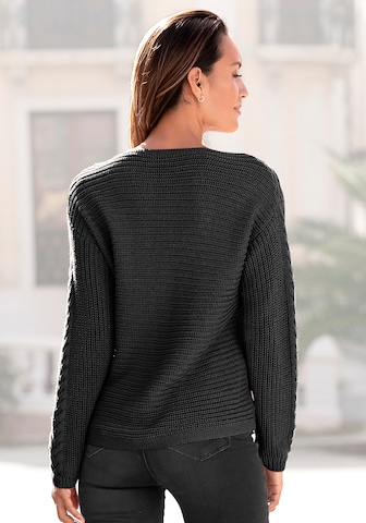 LASCANA Pullover in Schwarz