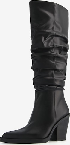 Bottes Bershka en noir : devant