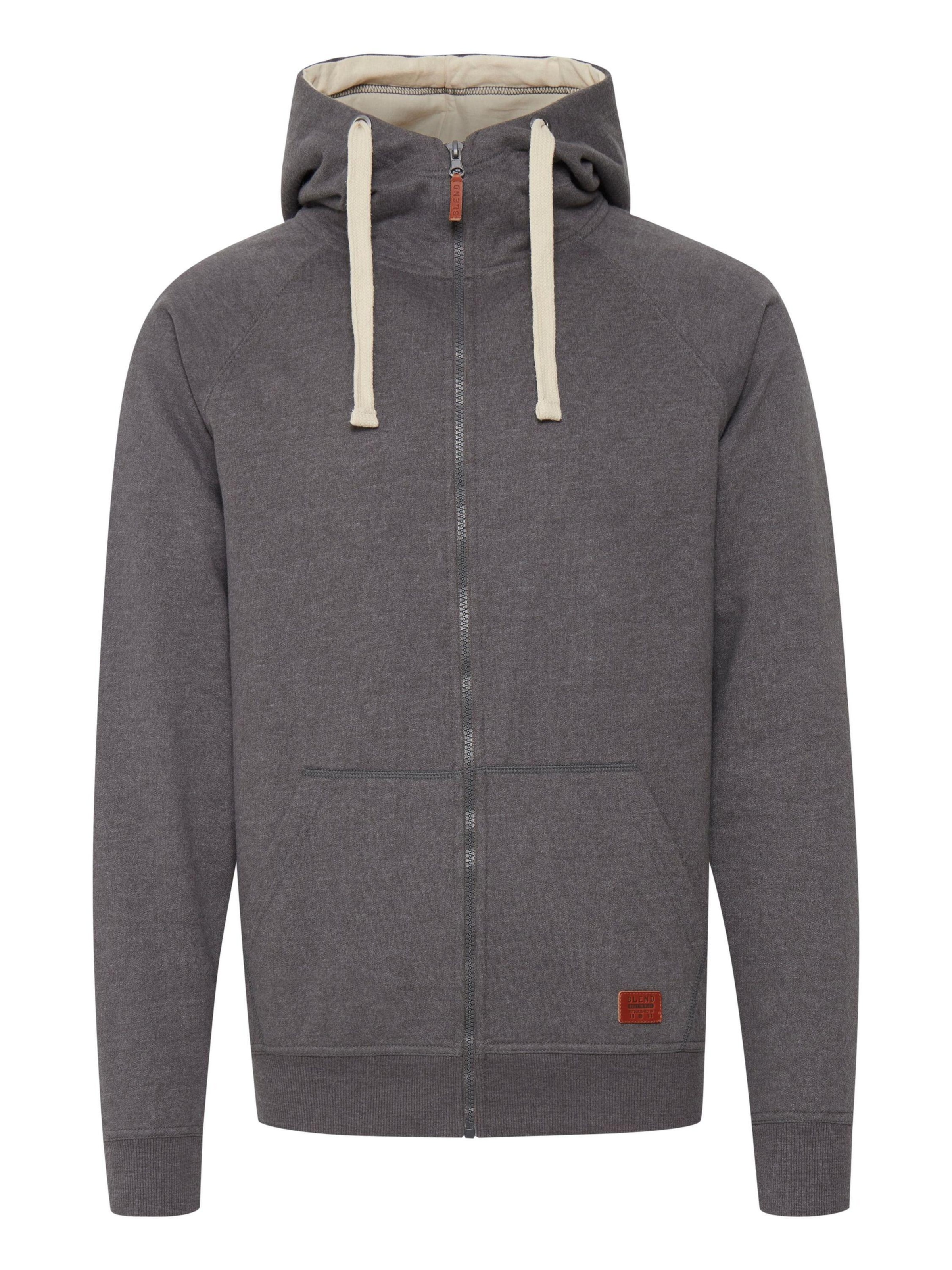 Giacca di felpa 'Speedy' di BLEND in grigio: frontale