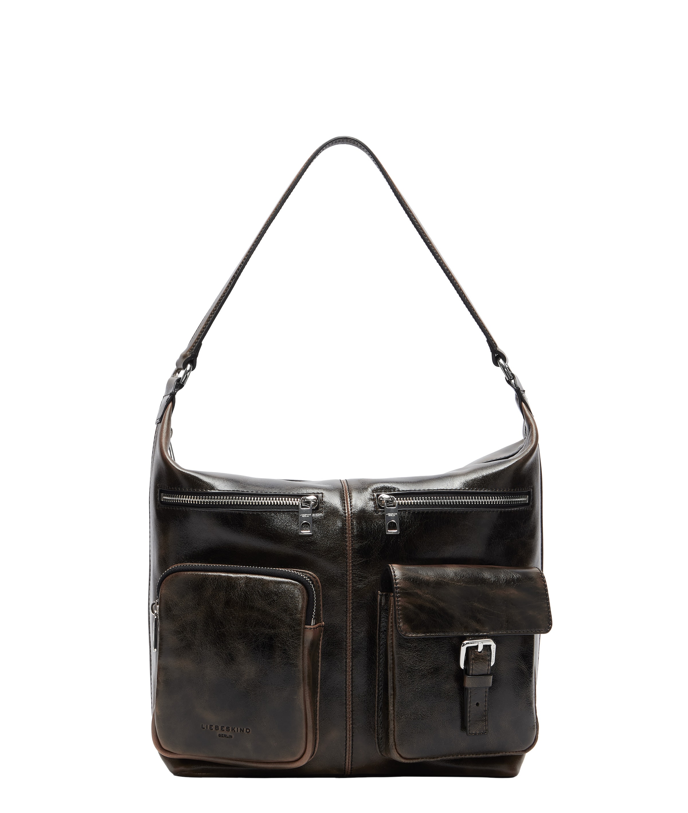 Liebeskind Berlin Schultertasche 'Hobo' in Braun: Vorderseite