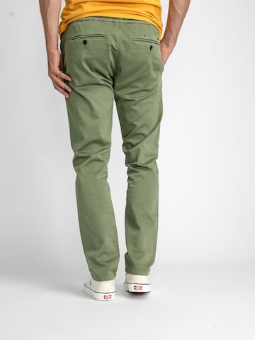 Petrol Industries Normální Chino kalhoty – zelená