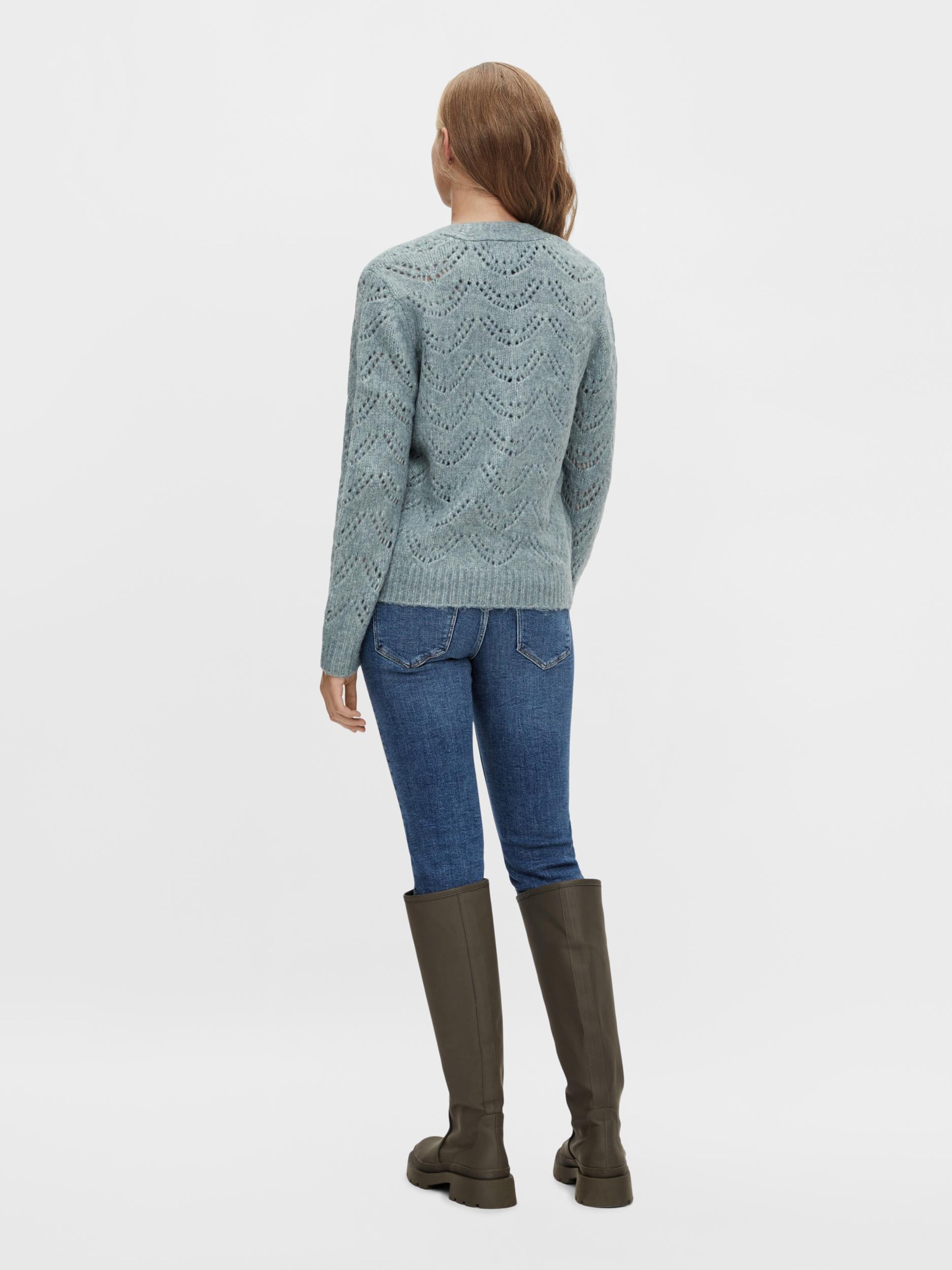 Frauen Pullover & Strick PIECES Strickjacke 'Bibi' in Rauchblau - NW29977 Frauen Pullover & Strick PIECES Strickjacke 'Bibi' in Rauchblau - NW29977