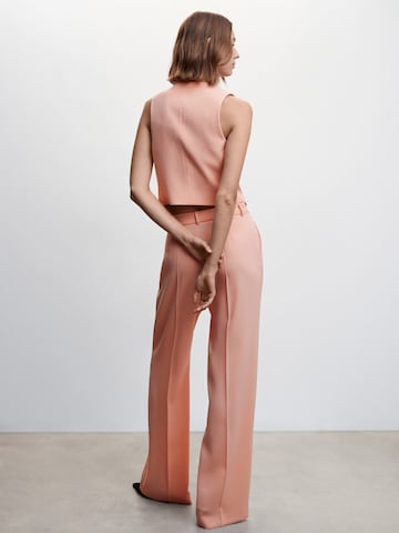 MANGO Široke hlačnice Hlače z naborki 'Agnes' | roza barva