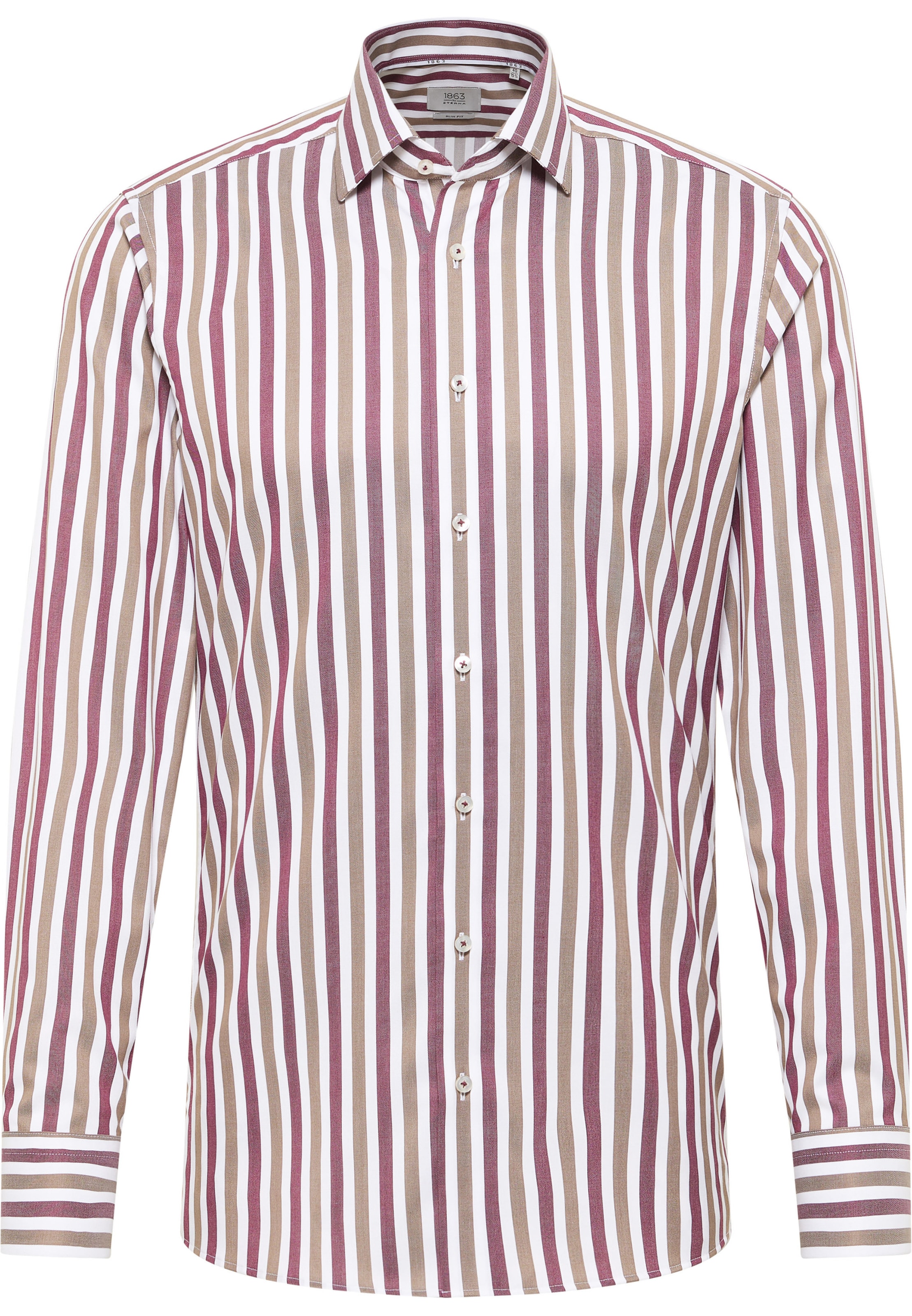 ETERNA Slim fit Button Up Shirt in Red: front