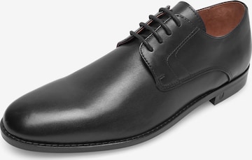 Henry Stevens Schnürschuh 'Wallace' in Schwarz: Vorderseite