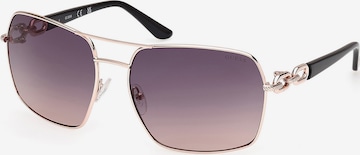 Lunettes de soleil GUESS en or : devant