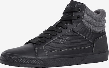 s.Oliver High-Top Sneakers in Black: front