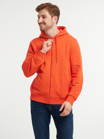 WEM Fashion Zip-Up Hoodie 'Spell' in Orange: front