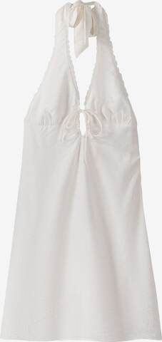 Bershka Obleka | bela barva: sprednja stran