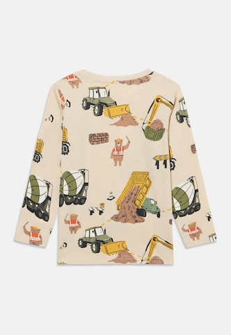 Lindex T-shirt 'Construction Vehicle' i beige