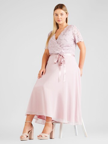 SWING Curve Koktejlové šaty – pink