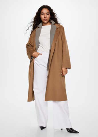 MANGO Between-Seasons Coat 'Batin' in Brown