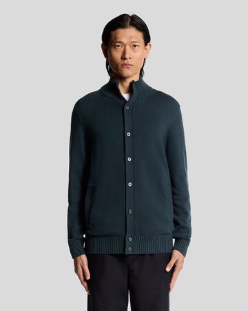 Lyle & Scott Gebreid vest in Zwart: voorkant