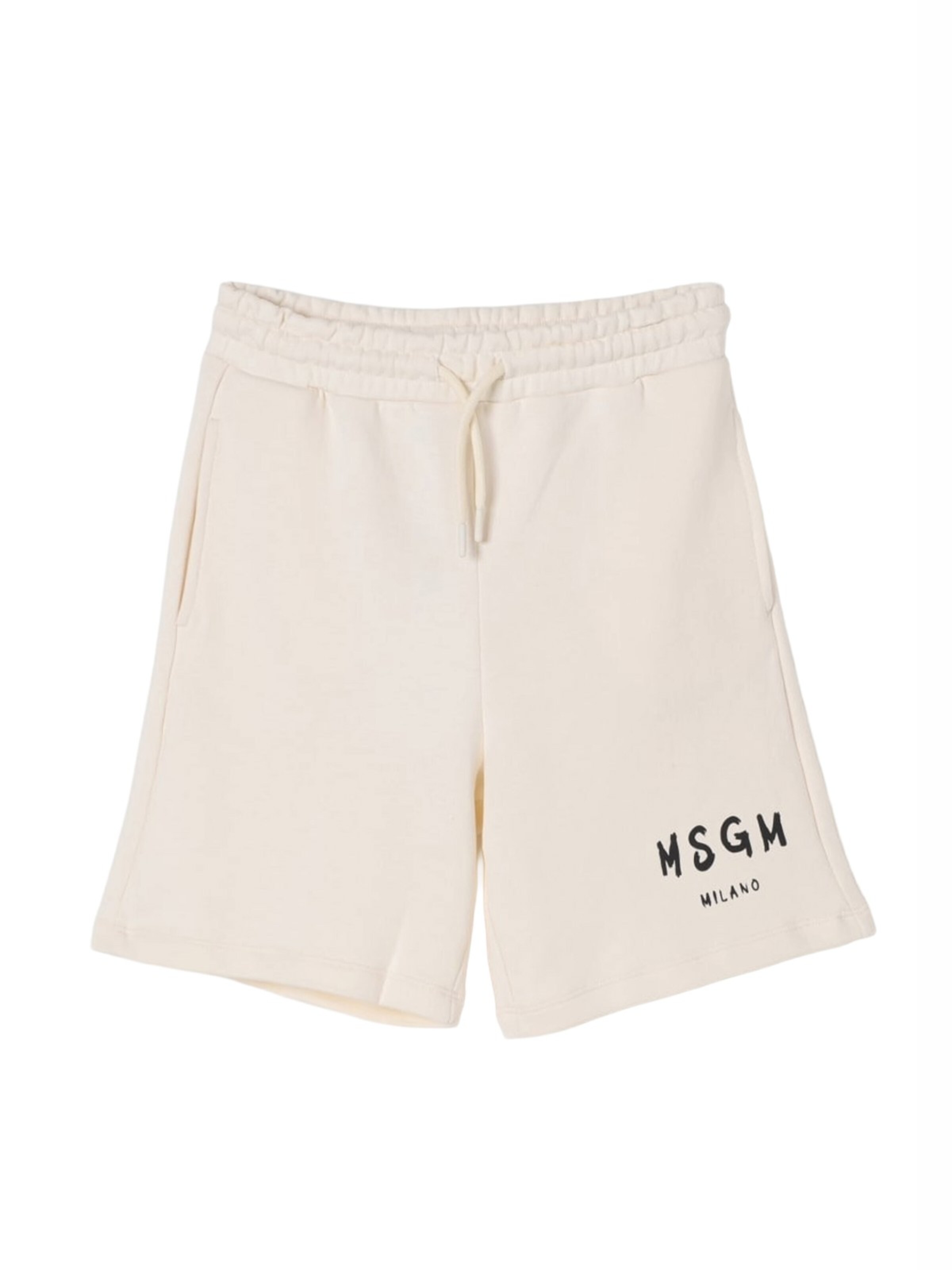 MSGM Regular Hose 'Bermuda felpa crema per bambino'‌‌‌‌‌‌‌‌‌ in Beige: Vorderseite