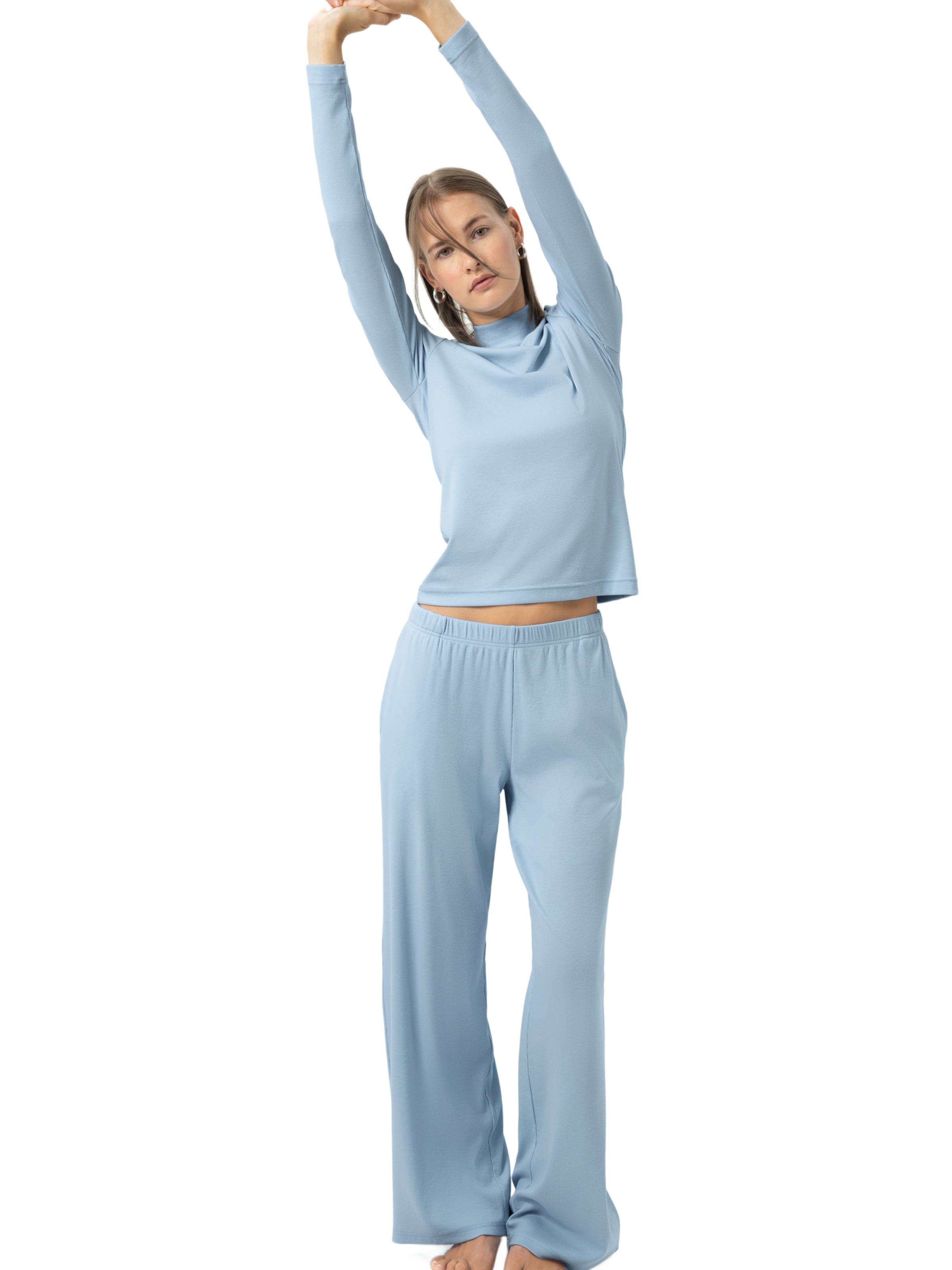 Chemise de nuit 'Casual Rib ' Mey en bleu
