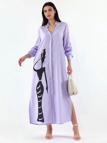 MSN Collection Blousejurk in Lila: voorkant