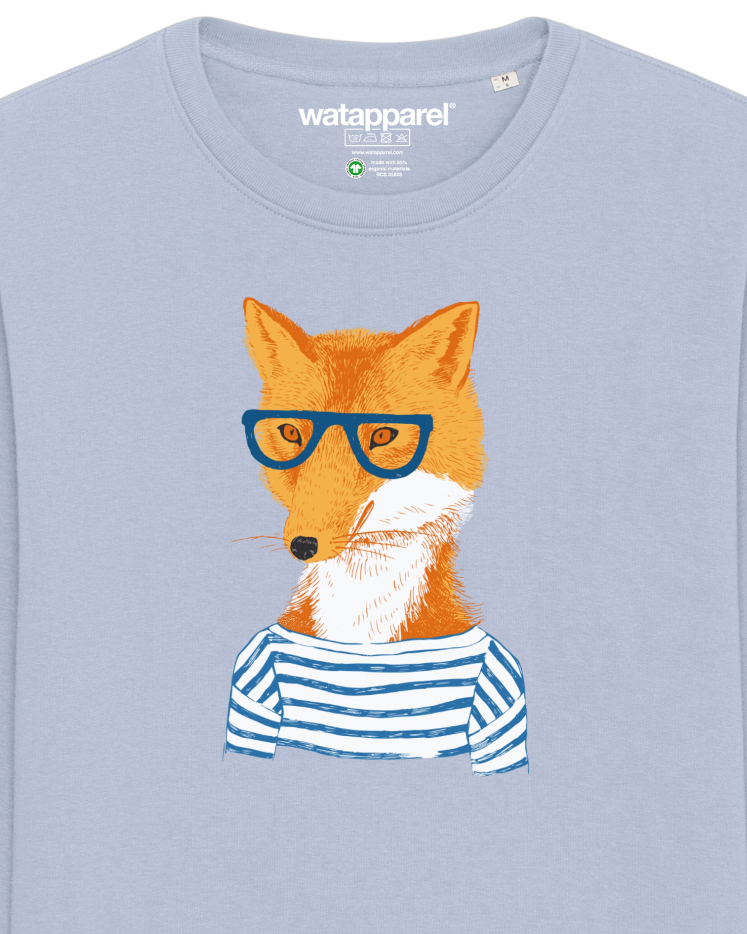 Watapparel Sweatshirt ' Fuchs ' in Blau